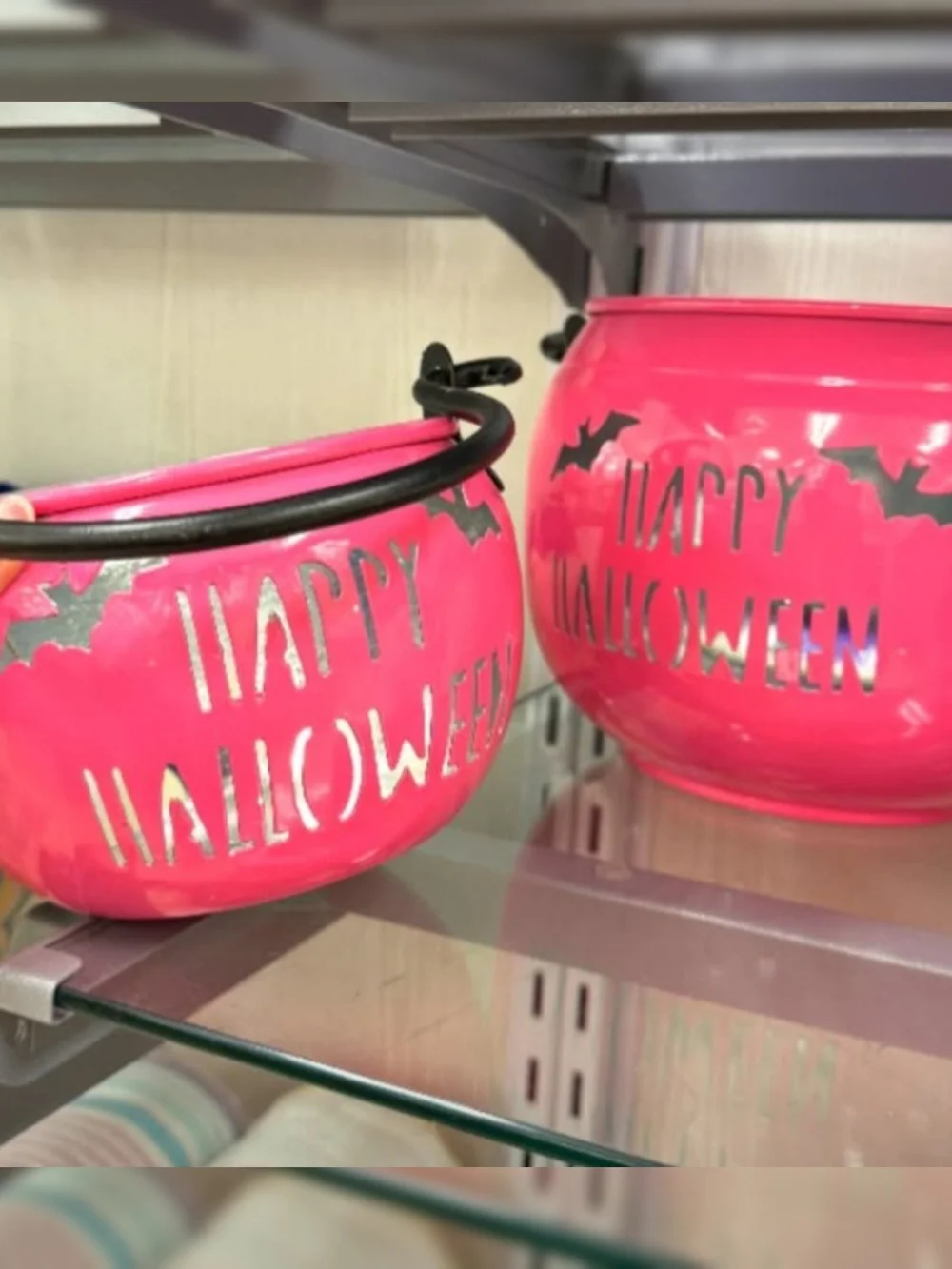 New Goblin & Ghoul Pink Halloween Candy Bucket